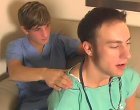 A twink nurse gets fucked hard by a cute twink doctor